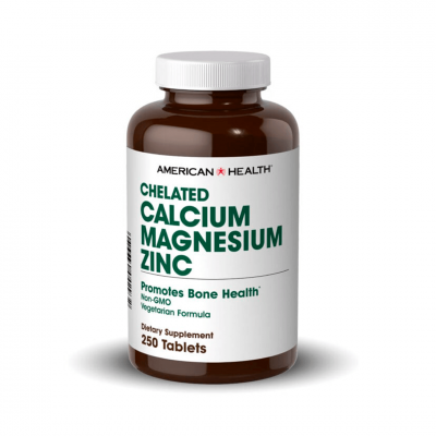 American Health Chelated Calcium and Magnesium with Zinc 250 tab American Health Chelated Calcium and Magnesium with Zinc 250 tab