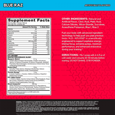 BSN N.O.-XPLODE 1.11 kg Blue Raz BSN N.O.-XPLODE 1.11 kg Blue Raz