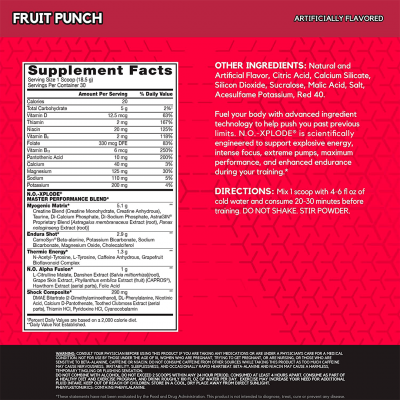 BSN N.O.-XPLODE 555 g Fruit Punch BSN N.O.-XPLODE 555 g Fruit Punch