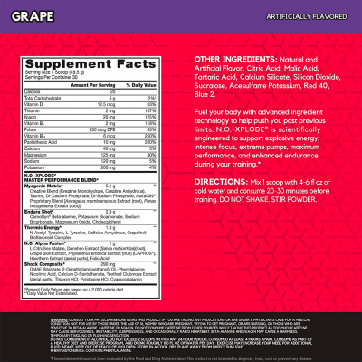 BSN N.O.-XPLODE 555 g Grape BSN N.O.-XPLODE 555 g Grape
