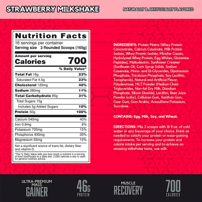 BSN TRUE-MASS 2.64 kg Strawberry Milkshake BSN TRUE-MASS 2.64 kg Strawberry Milkshake