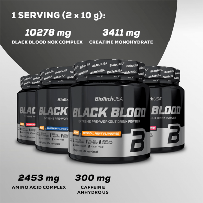 BioTechUSA Black Blood NOX+ 340 g Blood orange BioTechUSA Black Blood NOX+ 340 g Blood orange