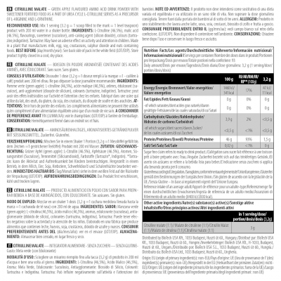 BioTechUSA Citrulline Malate Powder 300 g Green apple BioTechUSA Citrulline Malate Powder 300 g Green apple