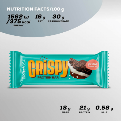 BioTechUSA Crispy Protein Bar 40 g Cocoa BioTechUSA Crispy Protein Bar 40 g Cocoa