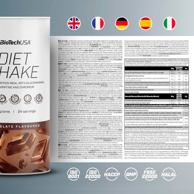 BioTechUSA Diet Shake 720 g Chocolate BioTechUSA Diet Shake 720 g Chocolate