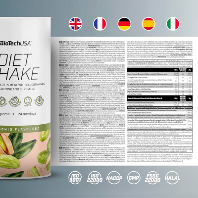 BioTechUSA Diet Shake 720 g Pistachio BioTechUSA Diet Shake 720 g Pistachio