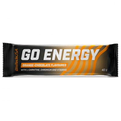 BioTechUSA Go Energy Bar 40 g Orange in dark choco BioTechUSA Go Energy Bar 40 g Orange in dark choco