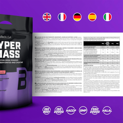 BioTechUSA Hyper Mass 4000 g Strawberry BioTechUSA Hyper Mass 4000 g Strawberry