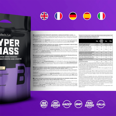 BioTechUSA Hyper Mass 4000 g Vanilla BioTechUSA Hyper Mass 4000 g Vanilla