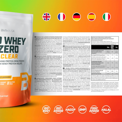 BioTechUSA Iso Whey Zero Clear 25 g Peach ice tea BioTechUSA Iso Whey Zero Clear 25 g Peach ice tea