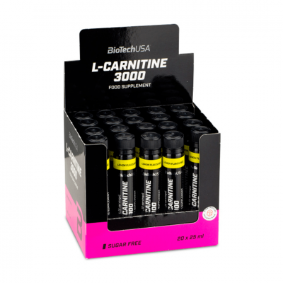 BioTechUSA L-Carnitine 3000 mg ampule 20х25 ml Lemon BioTechUSA L-Carnitine 3000 mg ampule 20х25 ml Lemon