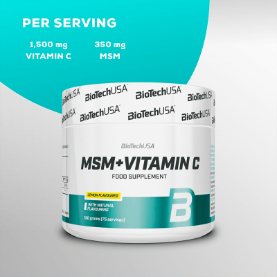 BioTechUSA MSM + Vitamin C 150 g Unflavoured BioTechUSA MSM + Vitamin C 150 g Unflavoured