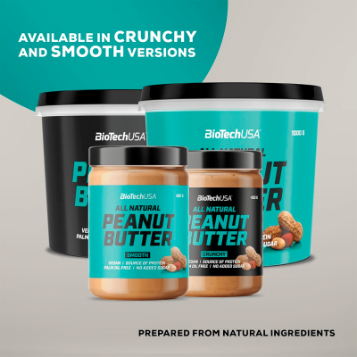 BioTechUSA Peanut Butter 400 g Smooth BioTechUSA Peanut Butter 400 g Smooth