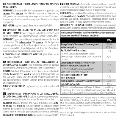 BioTechUSA Super Fruit Bar 30 g Cranberry BioTechUSA Super Fruit Bar 30 g Cranberry