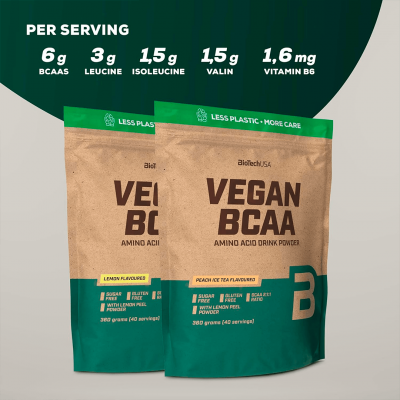 BioTechUSA Vegan BCAA 360 g Peach ice tea BioTechUSA Vegan BCAA 360 g Peach ice tea