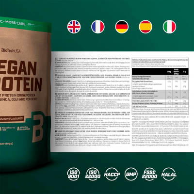 BioTechUSA Vegan Protein 500 g Chocolate cinnamon BioTechUSA Vegan Protein 500 g Chocolate cinnamon
