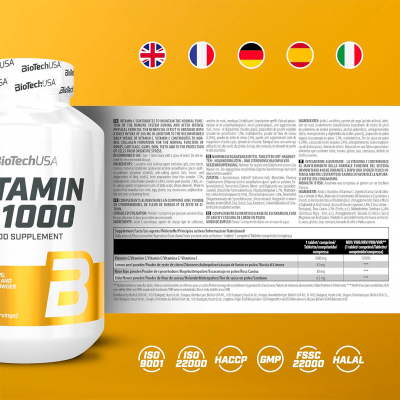 BioTechUSA Vitamin C 1000 Bioflavonoids 30 tabs BioTechUSA Vitamin C 1000 Bioflavonoids 30 tabs
