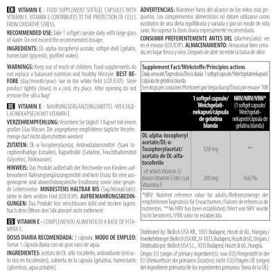 BioTechUSA Vitamin E 100 tabs BioTechUSA Vitamin E 100 tabs