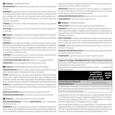 BioTechUSA Vitamine D3 120 tabs BioTechUSA Vitamine D3 120 tabs