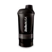 BioTechUSA Wave+ Shaker 600 ml (+250 ml, +100 ml) Black