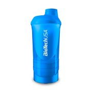 BioTechUSA Wave+ Shaker 600 ml (+250 ml, +100 ml) Blue