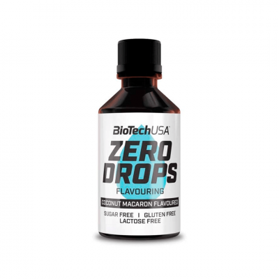 BioTechUSA Zero Drops 50 ml Coconut macaroon BioTechUSA Zero Drops 50 ml Coconut macaroon