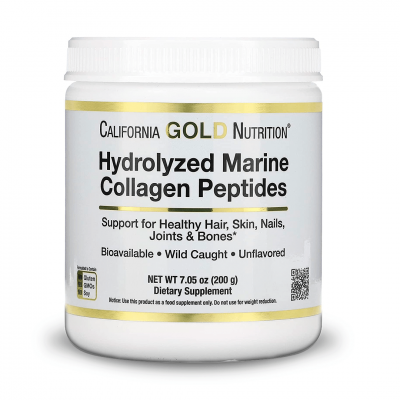 California Gold Nutrition Hydrolyzed Marine Collagen Peptides 200 g California Gold Nutrition Hydrolyzed Marine Collagen Peptides 200 g