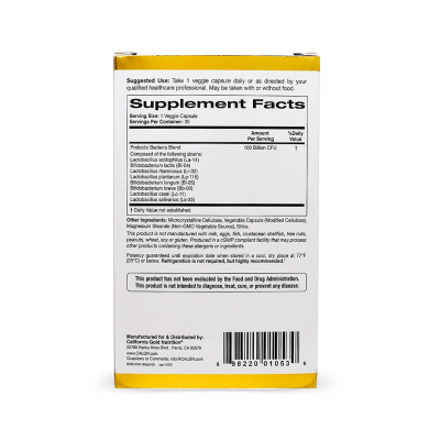 California Gold Nutrition LactoBif Probiotics 100 Billion CFU 30 caps California Gold Nutrition LactoBif Probiotics 100 Billion CFU 30 caps