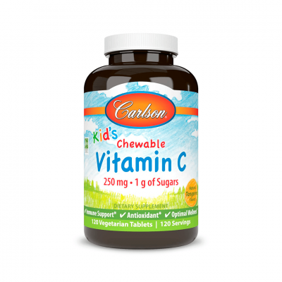 Carlson Labs Kid's Chewable Vitamin C 250 mg 120 tab Carlson Labs Kid's Chewable Vitamin C 250 mg 120 tab