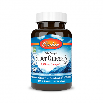Carlson Labs Super Omega-3 Gems 1200 mg 100 softgels Carlson Labs Super Omega-3 Gems 1200 mg 100 softgels