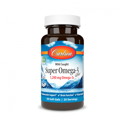 Carlson Labs Super Omega-3 Gems 1200 mg 50 softgels Carlson Labs Super Omega-3 Gems 1200 mg 50 softgels