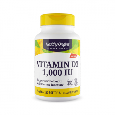 Healthy Origins Vitamin D3 1000 IU 180 softgels Healthy Origins Vitamin D3 1000 IU 180 softgels