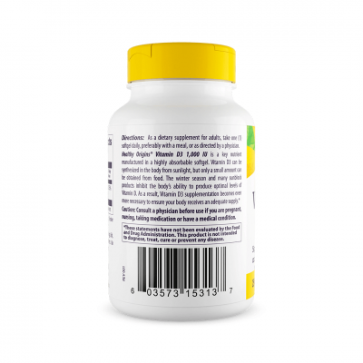 Healthy Origins Vitamin D3 1000 IU 90 softgels Healthy Origins Vitamin D3 1000 IU 90 softgels