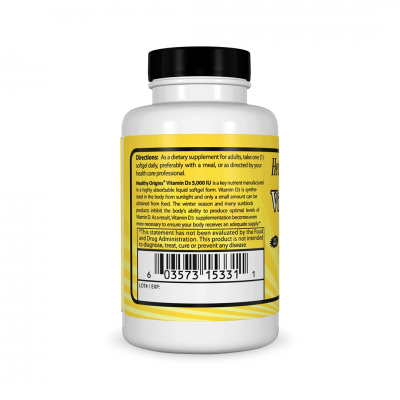 Healthy Origins Vitamin D3 5000 IU 360 softgels Healthy Origins Vitamin D3 5000 IU 360 softgels
