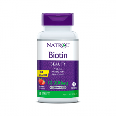 Natrol Biotin Fast Dissolve 10000 mcg 60 tab Strawberry Natrol Biotin Fast Dissolve 10000 mcg 60 tab Strawberry