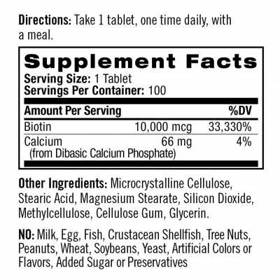 Natrol Biotin 10000 mcg 100 tab Natrol Biotin 10000 mcg 100 tab