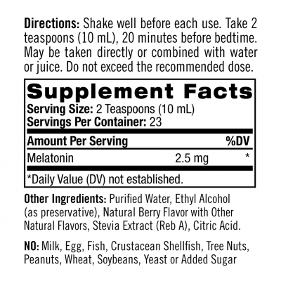 Natrol Melatonin Liquid 2.5 mg 237 ml Berry Natrol Melatonin Liquid 2.5 mg 237 ml Berry