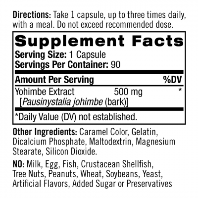 Natrol Yohimbe Bark 500 mg 90 сaps Natrol Yohimbe Bark 500 mg 90 сaps