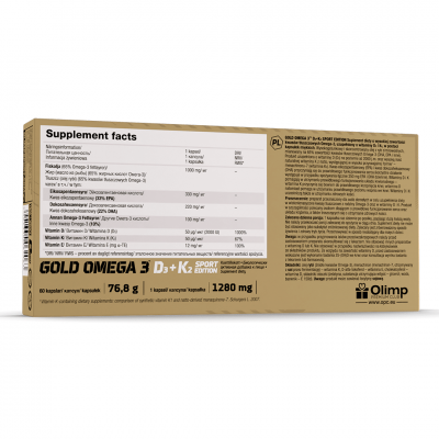 Olimp Gold Omega-3 D3+K2 Sport Edition 60 caps Olimp Gold Omega-3 D3+K2 Sport Edition 60 caps