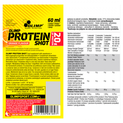 Olimp Protein Shot 60 ml Orange Olimp Protein Shot 60 ml Orange