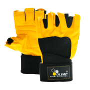 Olimp Рукавички тренувальні Hardcore Raptor замша жовто-чорні XL
