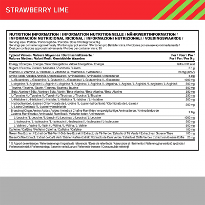 Optimum Nutrition Amino Energy 270 g Strawberry Lime Optimum Nutrition Amino Energy 270 g Strawberry Lime