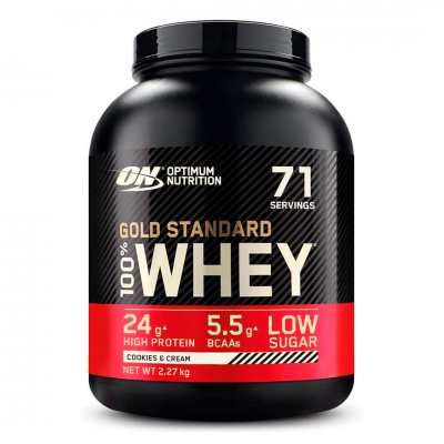 Optimum Nutrition Gold Standart 100% Whey 2.27 kg Cookies & Cream Optimum Nutrition Gold Standart 100% Whey 2.27 kg Cookies & Cream