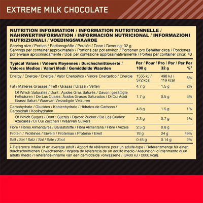Optimum Nutrition Gold Standart 100% Whey 2.27 kg Extreme Milk Chocolate Optimum Nutrition Gold Standart 100% Whey 2.27 kg Extreme Milk Chocolate