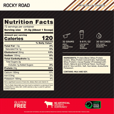 Optimum Nutrition Gold Standart 100% Whey 2.27 kg Rocky Road Optimum Nutrition Gold Standart 100% Whey 2.27 kg Rocky Road