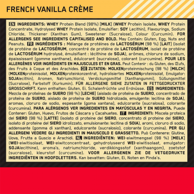 Optimum Nutrition Gold Standart 100% Whey 2.28 kg French Vanilla Crème Optimum Nutrition Gold Standart 100% Whey 2.28 kg French Vanilla Crème