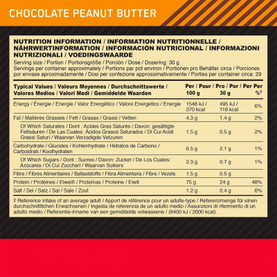 Optimum Nutrition Gold Standart 100% Whey 896 g Chocolate Peanut Butter Optimum Nutrition Gold Standart 100% Whey 896 g Chocolate Peanut Butter