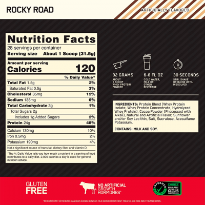 Optimum Nutrition Gold Standart 100% Whey 907 g Rocky Road Optimum Nutrition Gold Standart 100% Whey 907 g Rocky Road