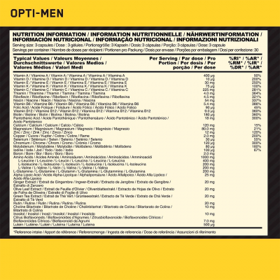 Optimum Nutrition OPTI-MEN 90 tab Optimum Nutrition OPTI-MEN 90 tab