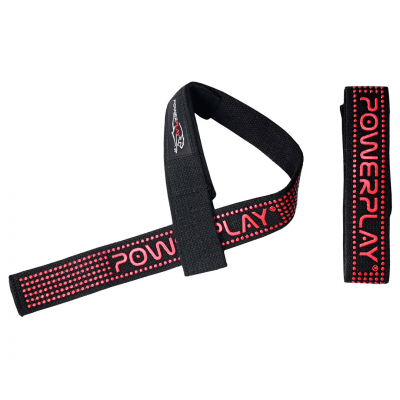 PowerPlay Лямки для тяги 7064 хлопок чёрно-красные PowerPlay Лямки для тяги 7064 хлопок чёрно-красные